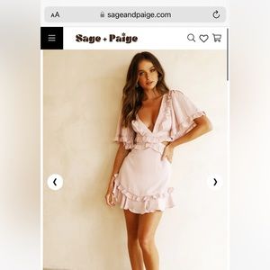 sage & paige yours truly dress blush